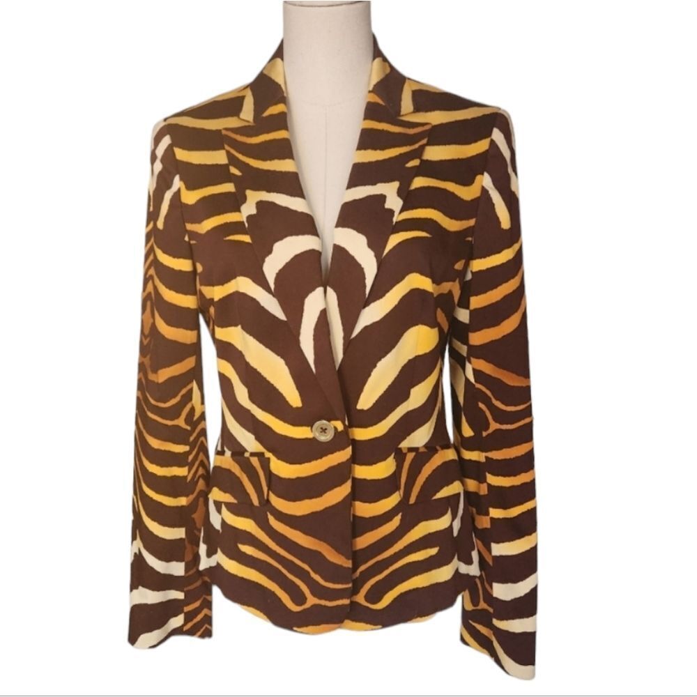 NWT Jones New York Signature Animal Print Blazer - Size 6